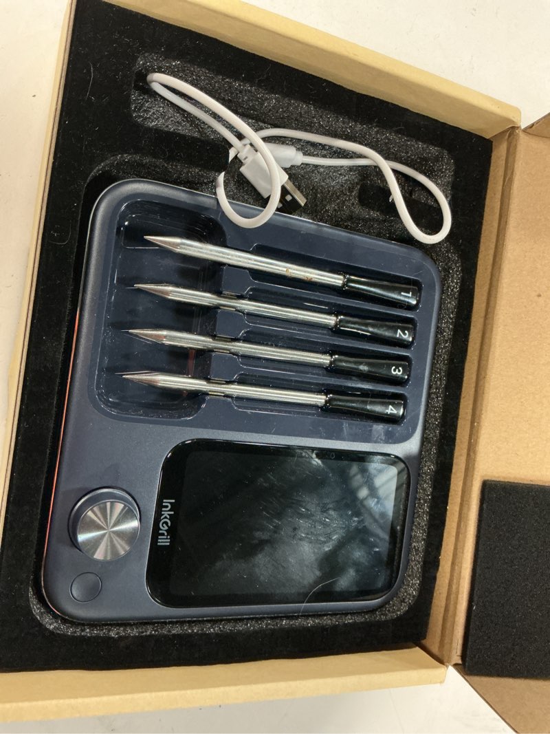 Condition photo showing Good Condition for Wireless Meat Thermometer with APP Control?4 Probes Meat Thermometer Digital, Unlimited Range WiFi & Bluetooth Meat Thermometerfor for Rotisserie?Grill?Oven?Smoker?BBQ, Air Fryer
