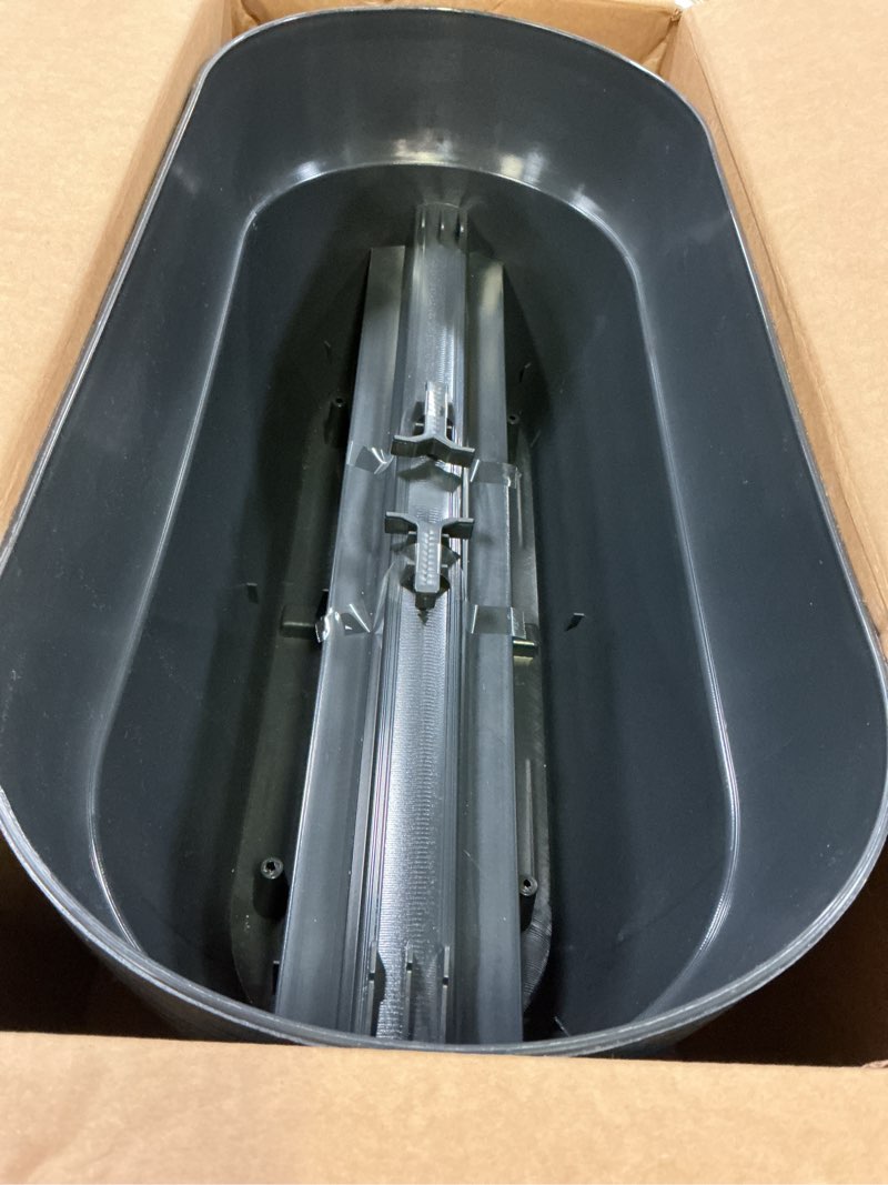 Condition photo showing Good Condition for bloomers railing planter with drainage holes – 24" weatherproof resin planter – charcoal charcoal 24.3 × 10.5 × 9.5 inches