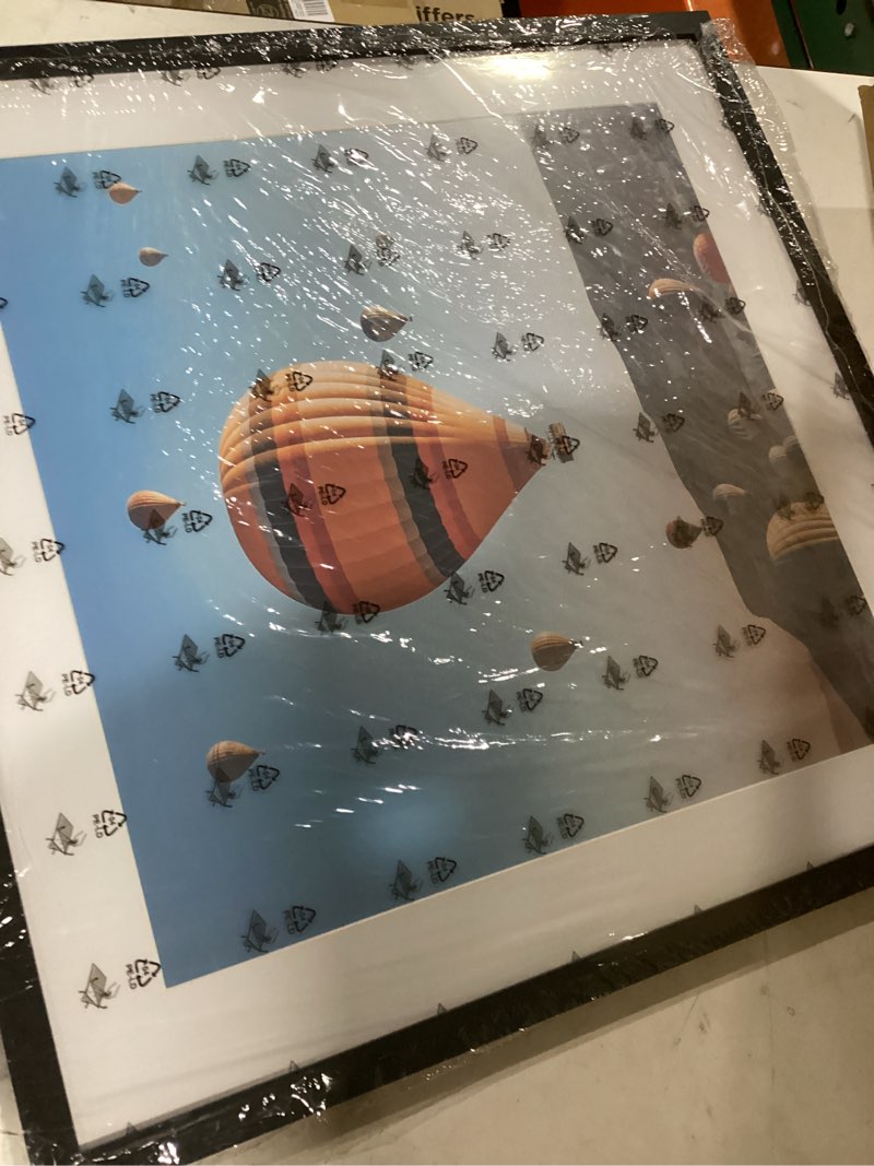Condition photo showing Good Condition for jcjmy 22x22 picture frame black with 18x18 mat, display photo 18x18 with mat or 22 x 22 without mat, wall hanging large 22x22 poster frame with shatter resistant plexiglass, black black 22x22 inch