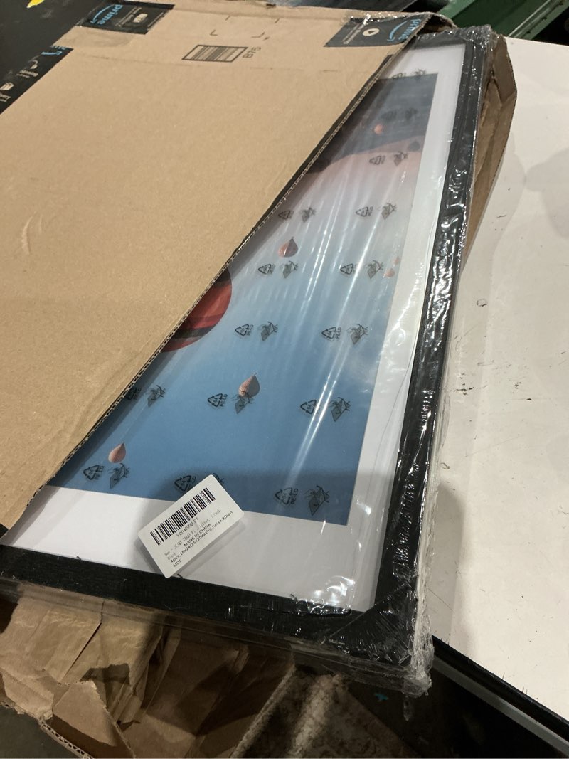 Condition photo showing As Is for jcjmy 18x24 picture frame set of 4 with 16x20 mat, display photo 16x20 with mat or 18 x 24 without mat, wall hanging large 18 by 24 poster frame with plexiglass, 4 pack, black black 18x24 inch