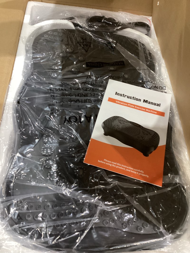 Condition photo showing Good Condition for Vibration Plate Exercise Machine, 130 Levels Full Body Workout Vibrating Plate for Lymphatic Drainage Weight Loss, 450 Lbs Capacity Shake Fitness Platform with Resistance Bands Bluetooth for Women Men