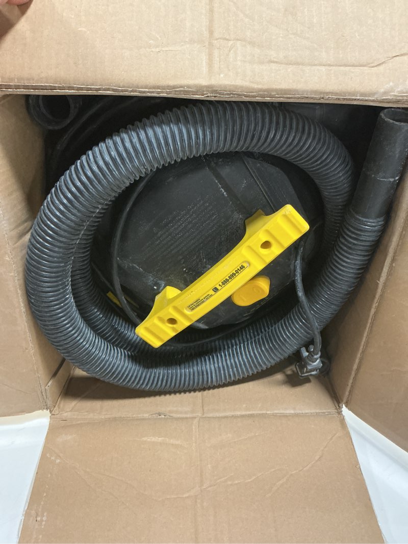Condition photo showing As Is for stanley - sl18116p wet/dry vacuum, 6 gallon, 4 horsepower black black 6 gallon, 4.0 hp ac wet/dry vacuum