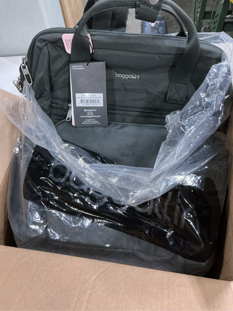 Condition photo showing New/Like New for baggallini securtex anti-theft windsor backpack for travel, work & college, rfid & locking zipper, u