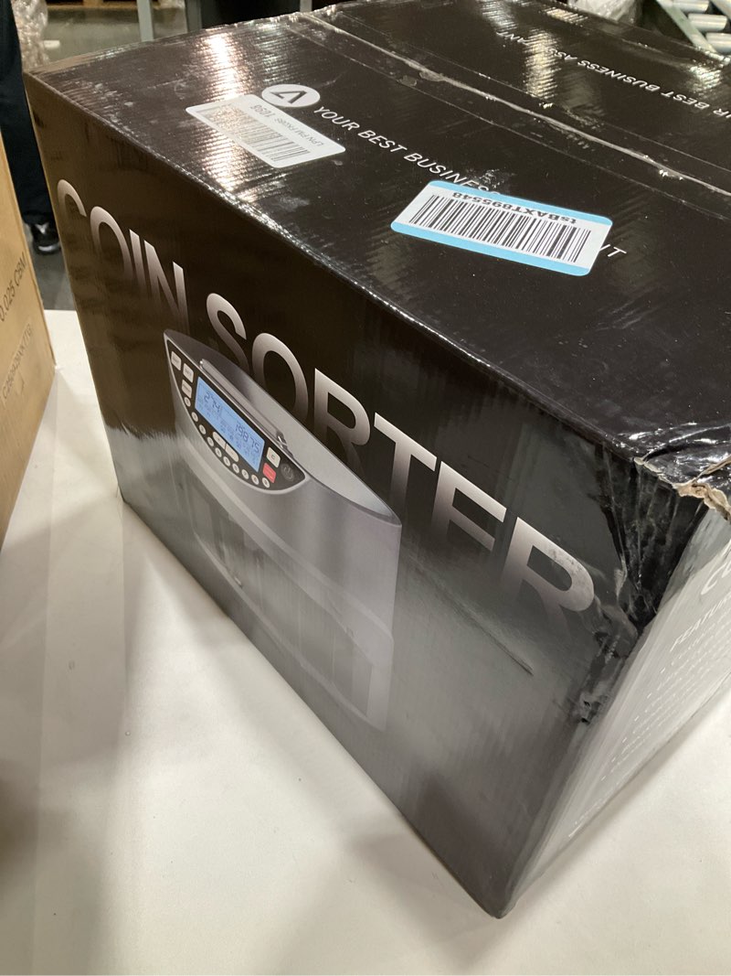 Condition photo showing Good Condition for Aneken Coin Counter and Sorter with TFT Display - Accurate Sorting Machine for 5 Denominations, Smooth Operation at Up to 300 Coins Per Minute, Ideal for Efficient Money Management Blue