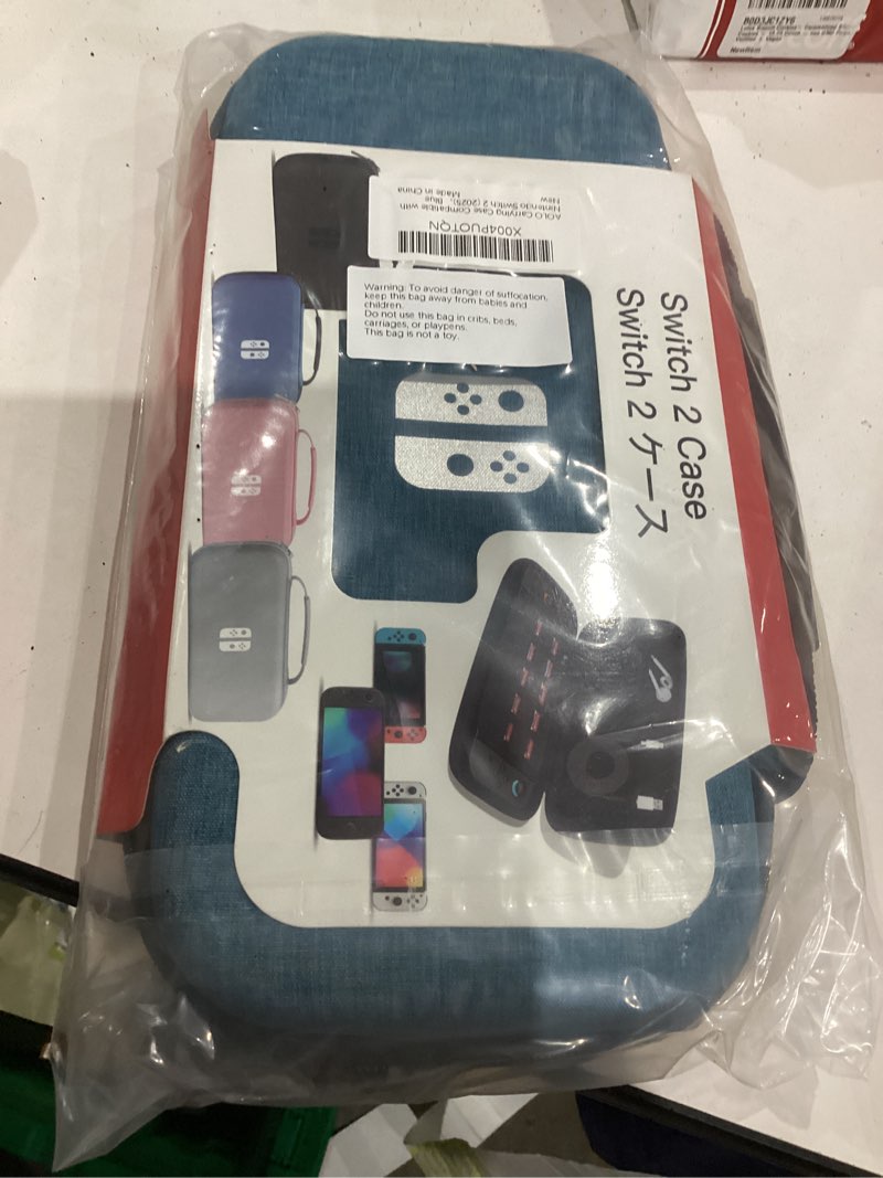 Condition photo showing New/Like New for AOLO Carrying Case Compatible with Switch 2 (2025), Portable Hard Protective Travel Case with 10 Game Slots & Accessory Pocke (Blue)