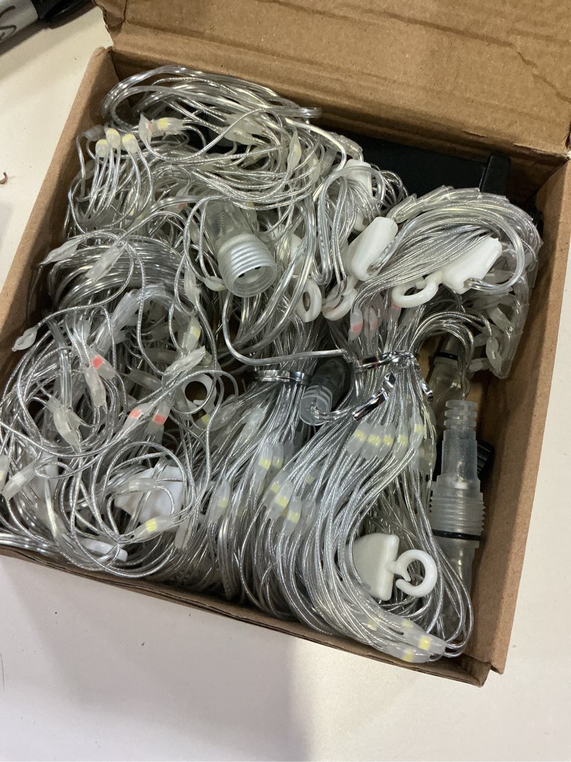 Condition photo showing New/Like New for leisure world 3 pack 450 led american flag bunting flags lights - super bright waterproof usa string lights for patriotic decoration on usa 250 anniversary, july 4th,memorial day,christmas & party half fan flag lights