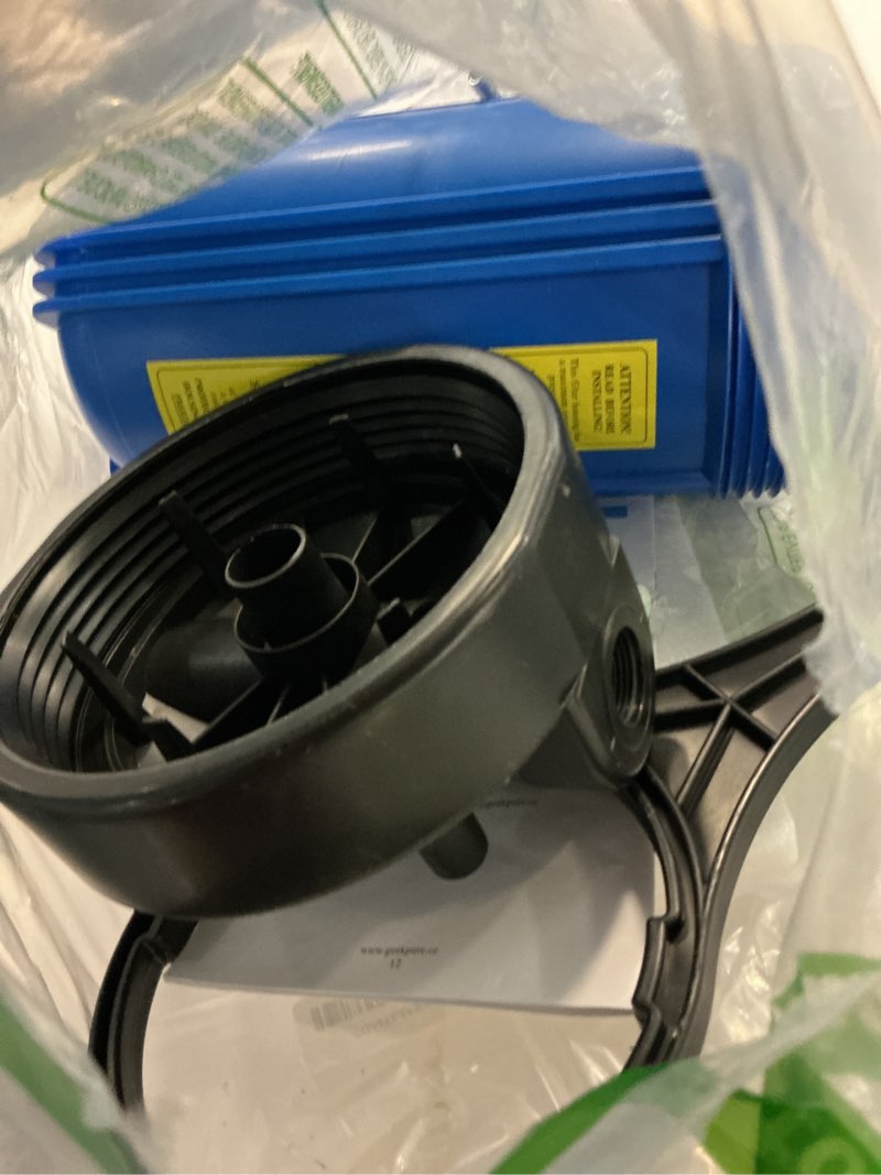 Condition photo showing Good Condition for geekpure 10-inch whole house water filter housing with wrench and bracket-4.5 x 10 inch-3/4-inch port
