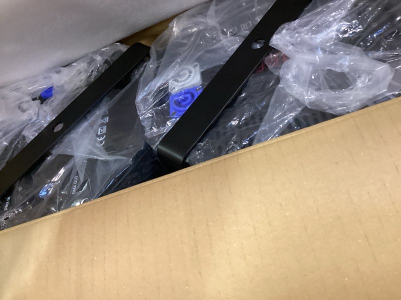 Condition photo showing Good Condition for COB Stage Lights with Barn Doors, COB Par Lights 200W LED 3500~7500K Warm White & White, DMX512 Master-Slave Sound DJ Lights Spotlight Fresnel for Church Concert Wedding