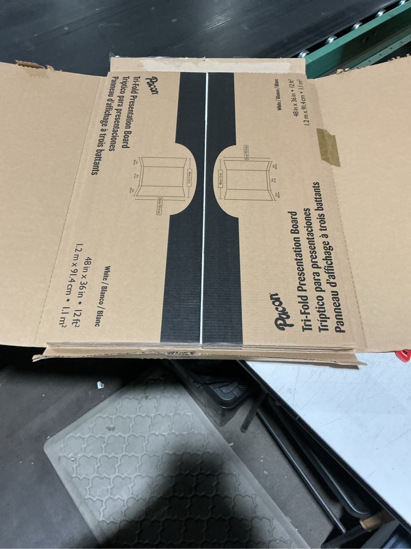 Condition photo showing New/Like New for lonlyeagle trifold poster board, 24" x 16", 3-pack, white corrugated project boards for science fairs, school projects, event displays