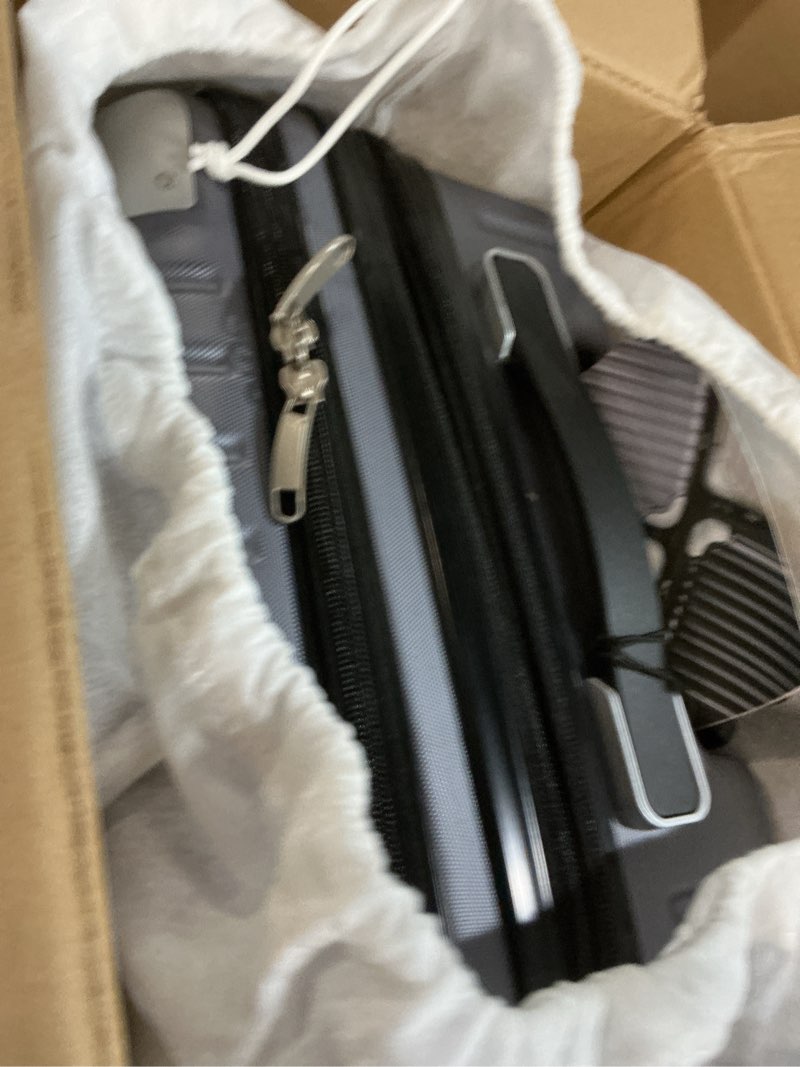 Condition photo showing Good Condition for LEVEL8 Grace Carry on Luggage, 20 Inch Expandable Hard Shell Suitcases with Wheels, Abs+Pc Harshell Spinner Luggages with Tsa Lock, Travel Bag for Women Men, Grey Grey 20 Inch - EXT