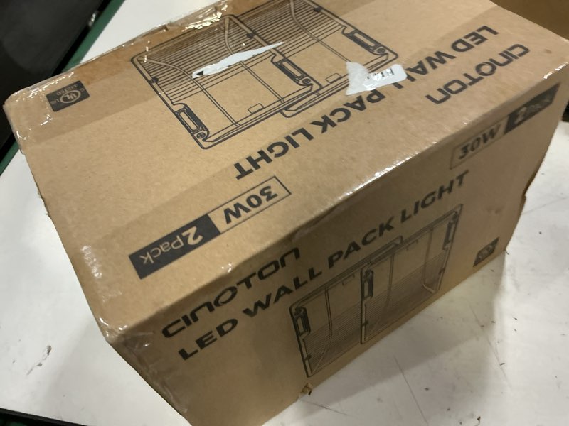 Condition photo showing New/Like New for cinoton 30w led wall pack light with dusk to dawn sensor, 3600lm, 5000k daylight [120vac] outdoor wall lights ip65 waterproof led security flood lighting for garage warehouse garden ul-listed 2 pack 30w-2pack-5000k