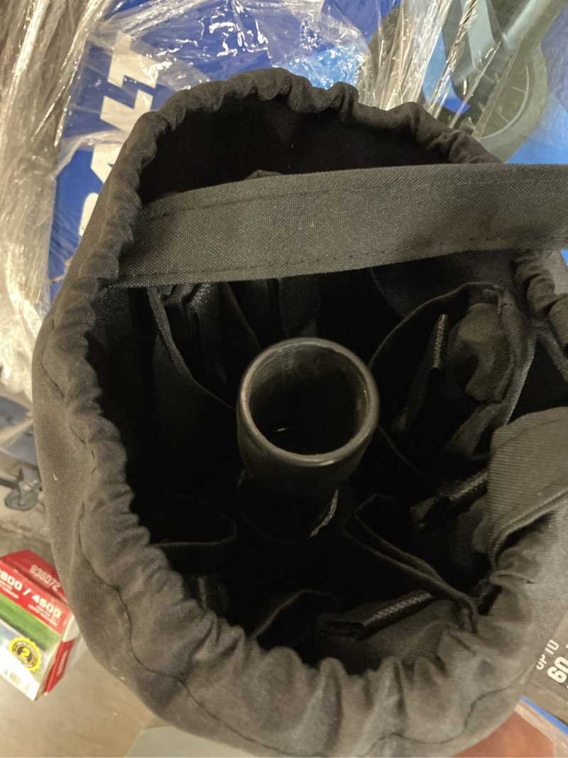 Condition photo showing As Is for style selections 7.5-feet steel black push-button tilt market patio umbrella