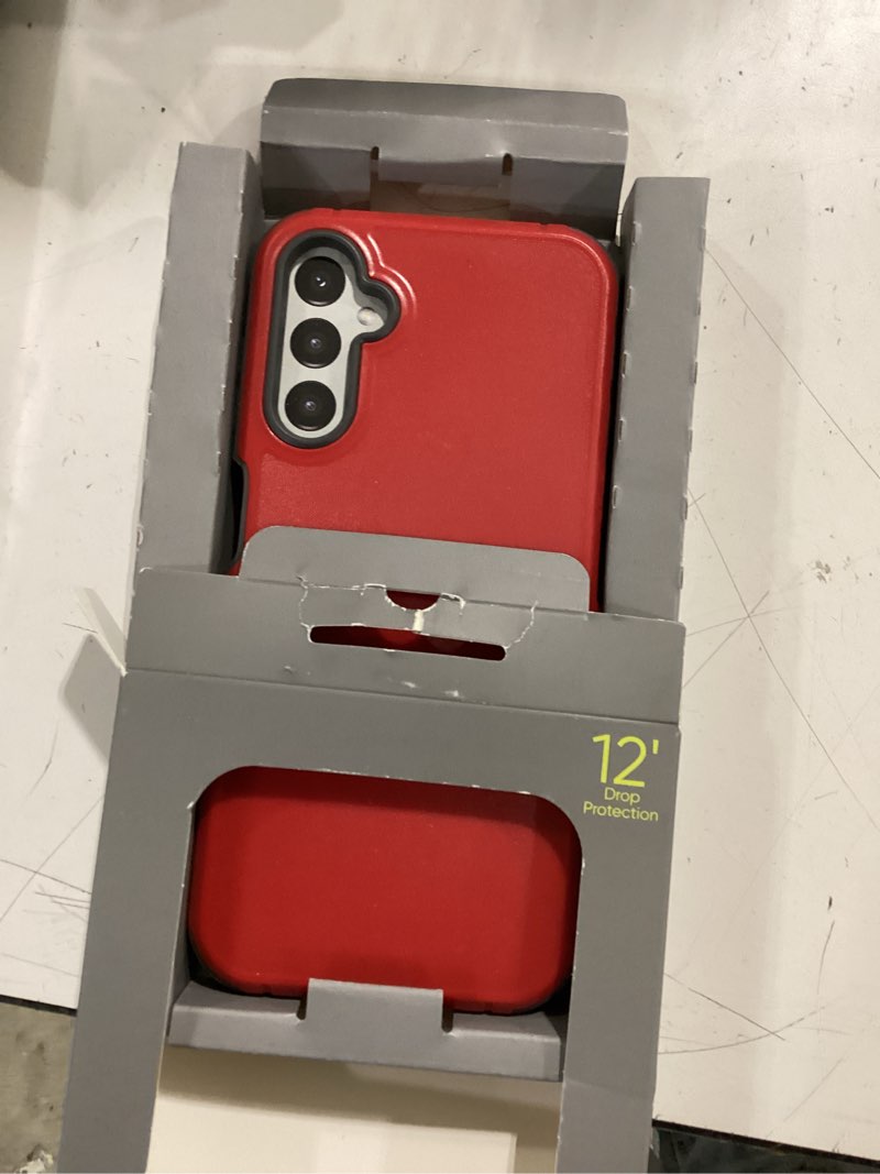 Condition photo showing Good Condition for onn slim rugged phone case for samsung galaxy a14 5g - red/gray