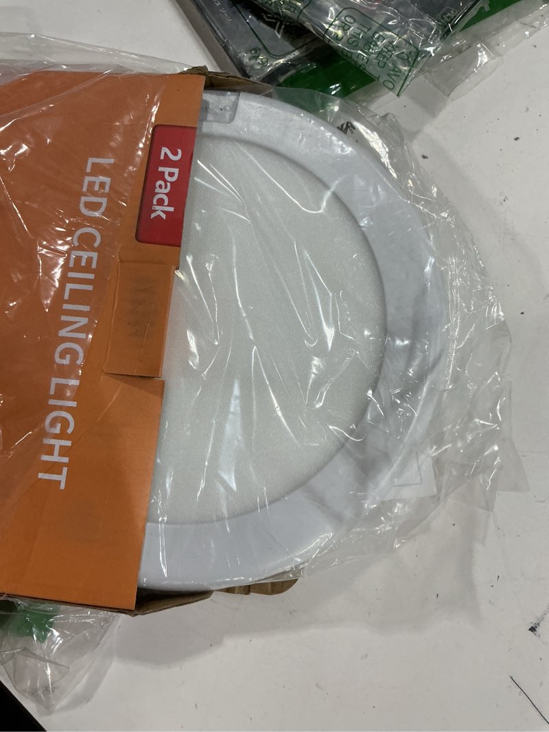 Condition photo showing Good Condition for Rechargeable Ceiling Light 2Pack, 3 Color Motion Sensor Lights with Remote, Wireless Closet Light Battery Operated, Magnetic Dimmable LED Lights for Shower Pantry Shed Hallway Porch Garage Stairs