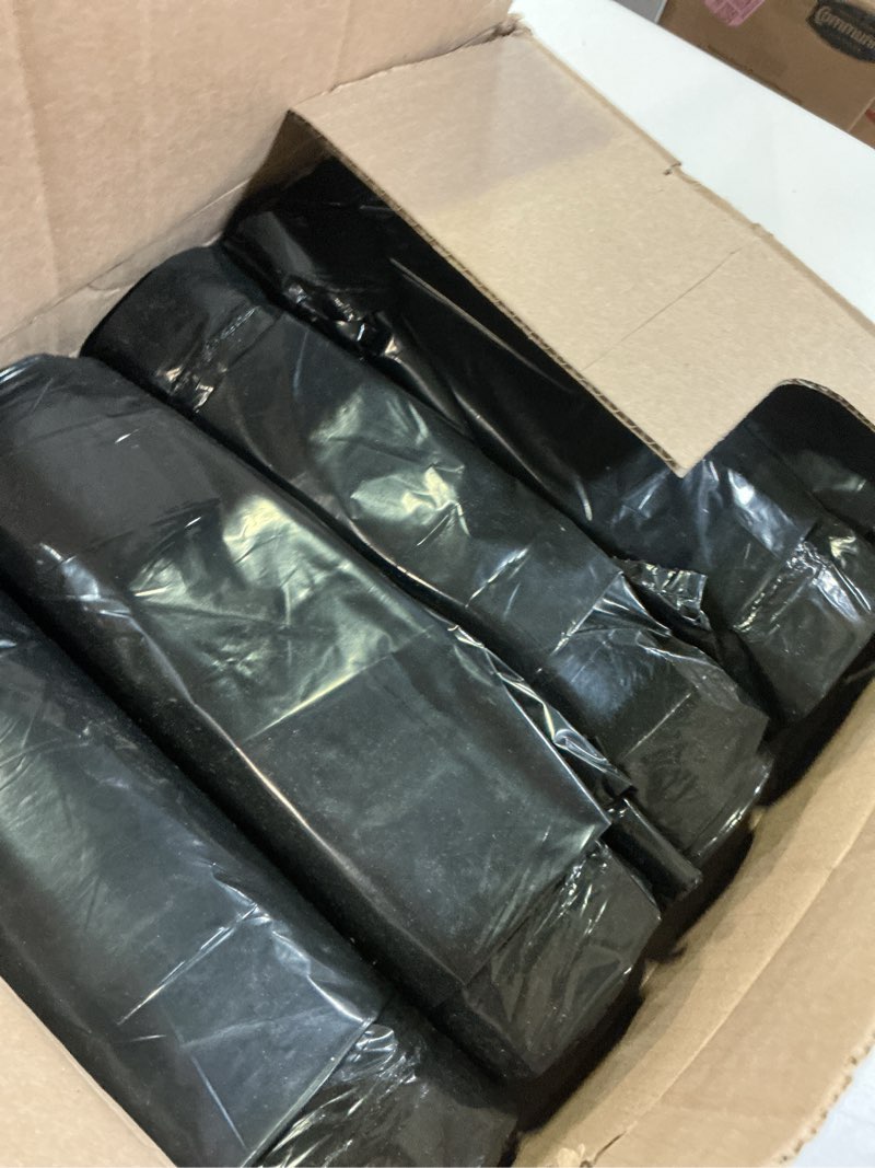 Condition photo showing New/Like New for ultrasac 45-55 gallon 1.25 mil black garbage bags with drawstrings fits rubbermaid brute trash cans 
