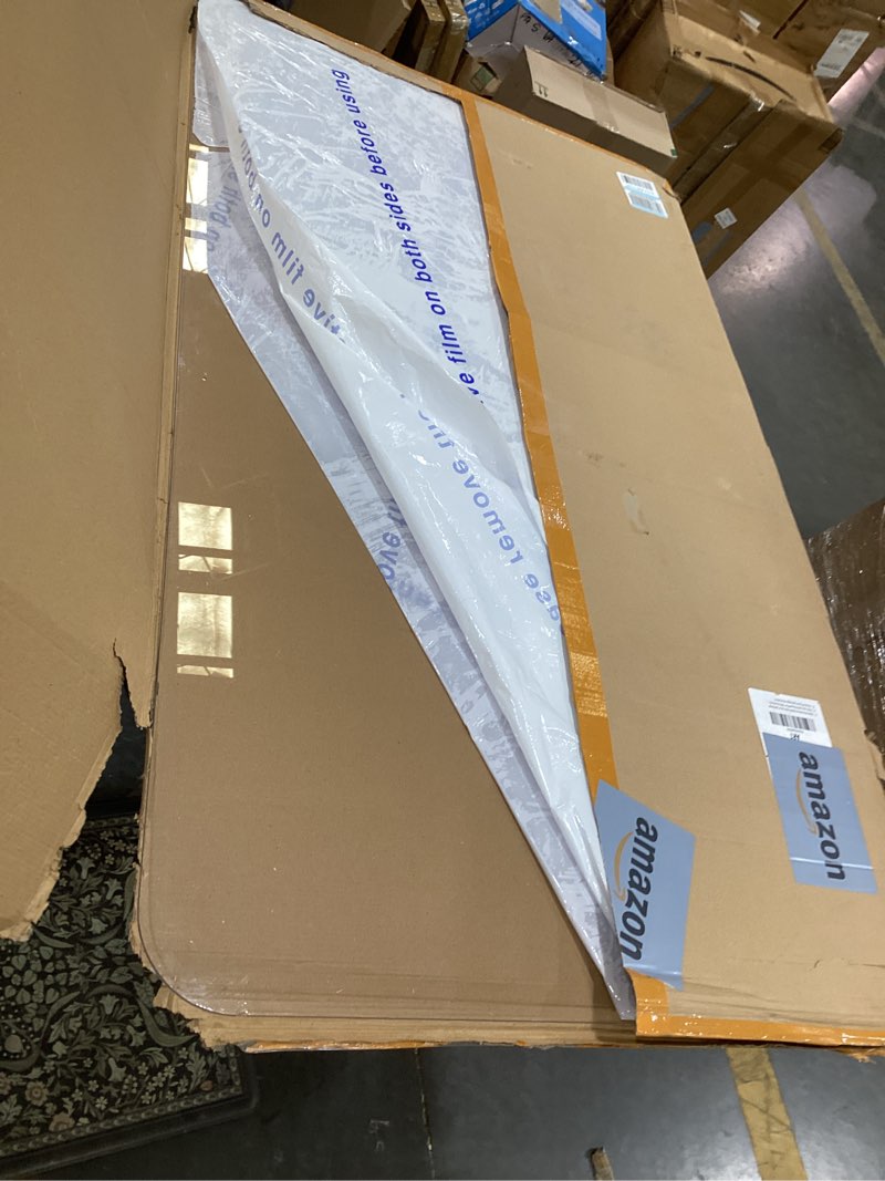 Condition photo showing Good Condition for landical 24" x 48" rectangle clear tempered glass table top 1/2" thick eased corners clear tempered top patio table replacement with 10 anti slip pads for kitchen coffee dining table 24" x 48" x 1/2"