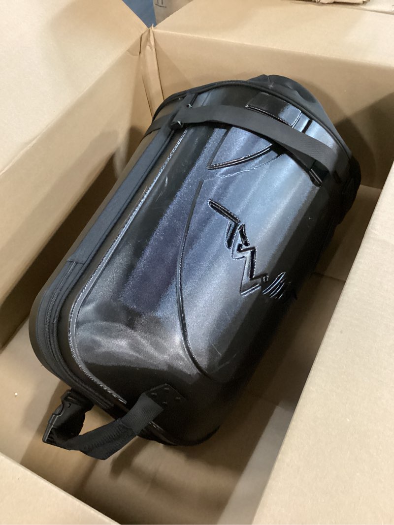 Condition photo showing As Is for Golf Travel Bag with Hard Case Top, 1680D Heavy Duty Oxford Golf Club Travel Bags for Airlines with Wheels Easy to Maneuver Black