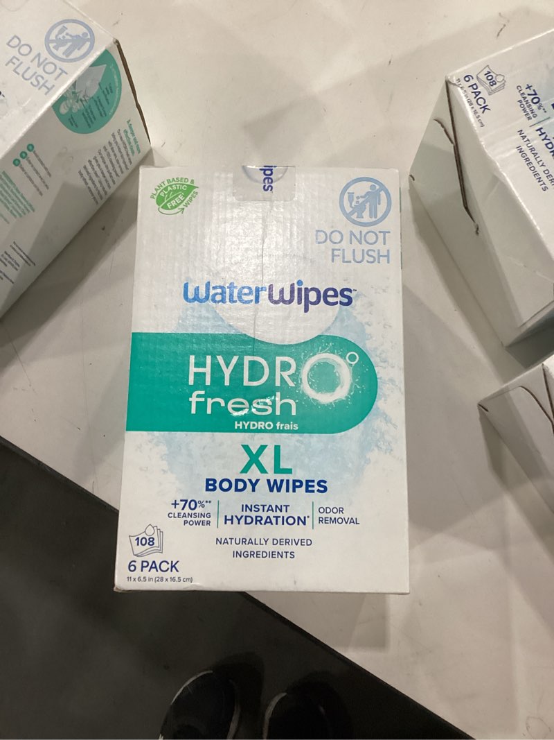 WaterWipes HydroFresh Refresh Wipes, Stay Clean & Refreshed, XL Body Cleaning Wipe, Instant Cleanlin