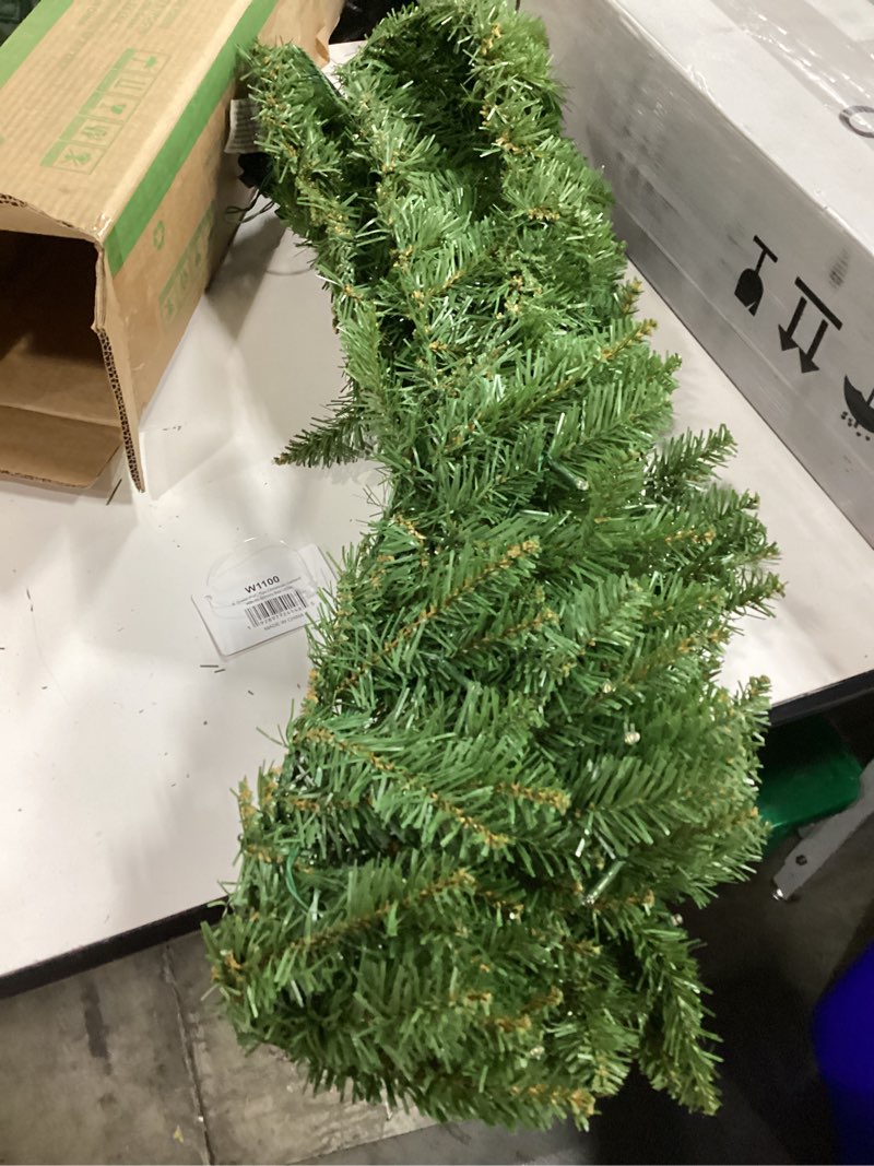 Condition photo showing Good Condition for Nearly Natural 9ft. Christmas Pine Artificial Garland with 50 Warm White LEDs Lights