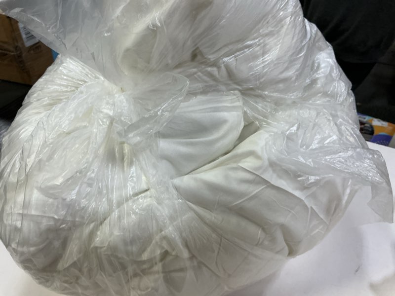 Condition photo showing As Is for ROSGONIA King Size Comforter Set Ivory, 3pcs (1 Boho Comforter & 2 Pillowcases) All Season Bedding Soft Lightweight Bedspread Cozy Blanket Quilt King Comforter 104"x90" Ivory