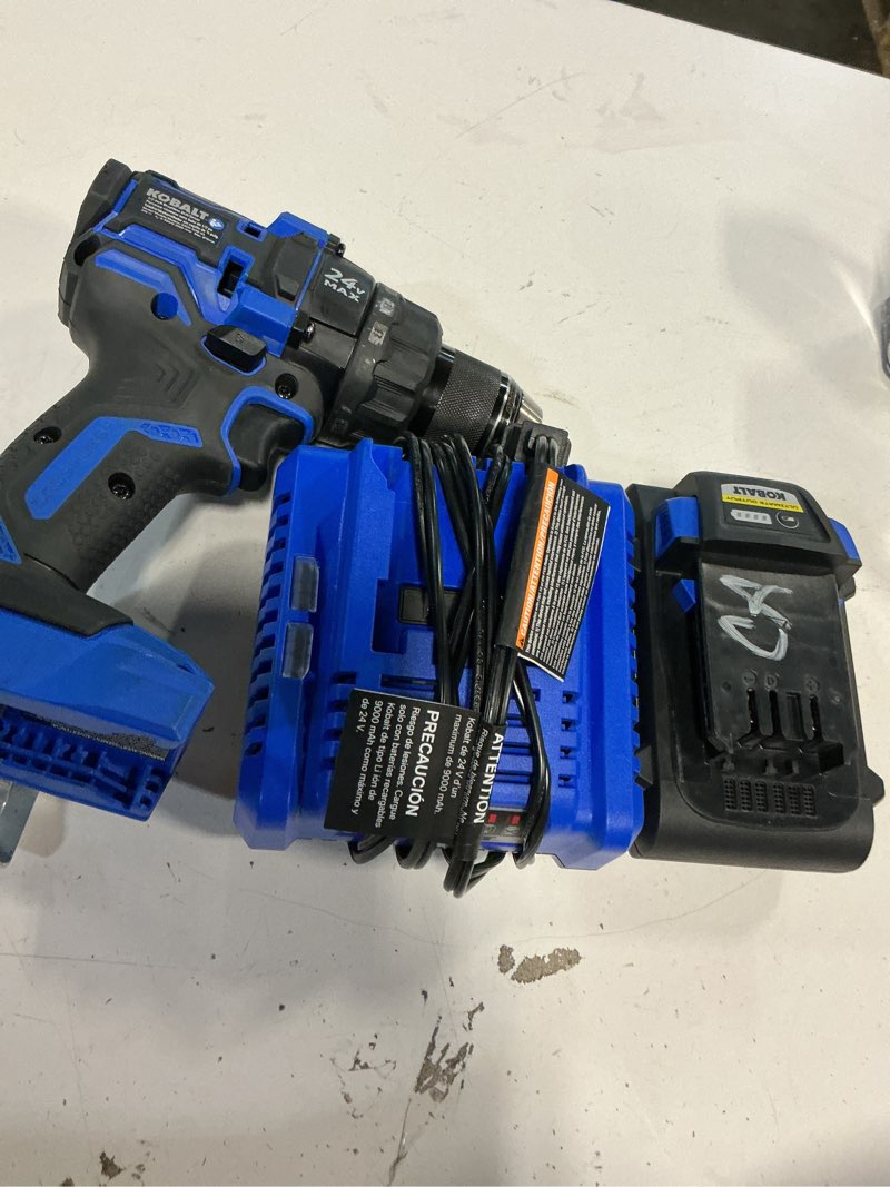 Condition photo showing Good Condition for kobalt 24-volt max lithium ion (li-ion) 1/2-in cordless brushless drill with battery and soft case