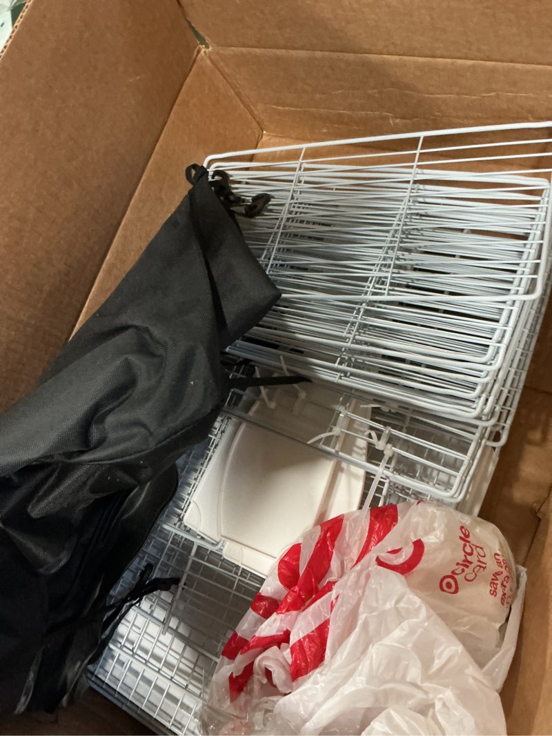 Condition photo showing As Is for Large Guinea Pig Cages Indoor: Small Animal Pet Playpen Metal Fence Yard with Waterproof Mat for Hamster Rabbit Bunny Ferret Rat Chinchilla Hedgehog