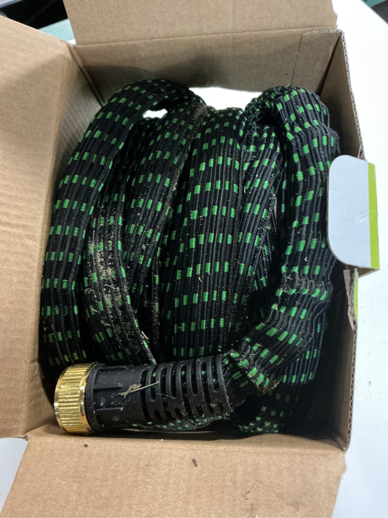 Condition photo showing As Is for flex-able hose flex-able xtreme hose 50ft - kink free, expandable, heavy duty, green garden hose