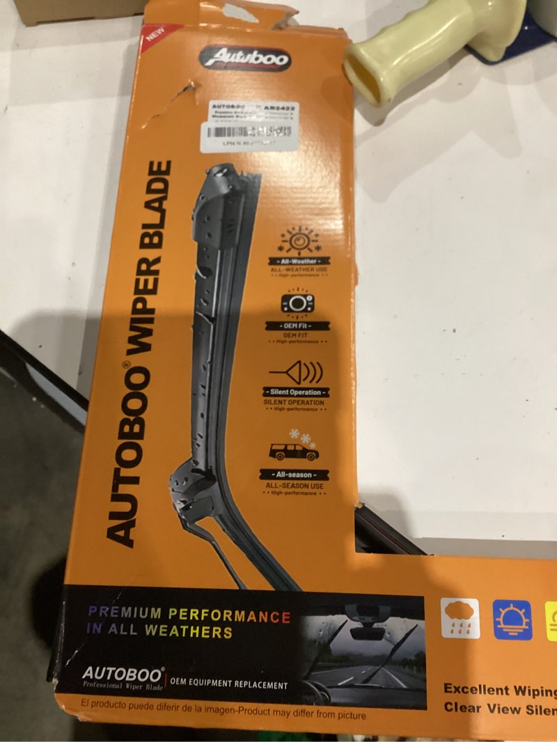 Condition photo showing As Is for AUTOBOO 24" and 22" Windshield Wipers Blades (Pack Of 2),OEM Quality Premium All-Seasons Wiper blades,Stable and Quiet Armor wiper blades 24" + 22"(Pair for Front Windshield)