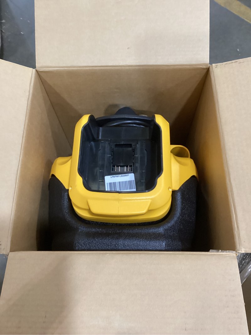 Condition photo showing As Is for dewalt 20v max shop vacuum wet and dry, shop vac 2 gallon, cordless and corded wet dry vacuum cleaner, wide nozzle, hepa filter, .incomplete