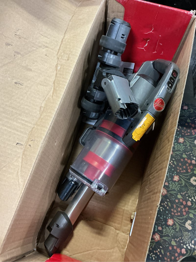 Condition photo showing As Is for Hoover ONEPWR WindTunnel Emerge Cordless Stick Vacuum Cleaner, Lightweight Stick Vac, Powerful and Quiet Cleaning, Self Standing, No Wall Mount Required, Cordless Vacuum Cleaners for Home Use Gray