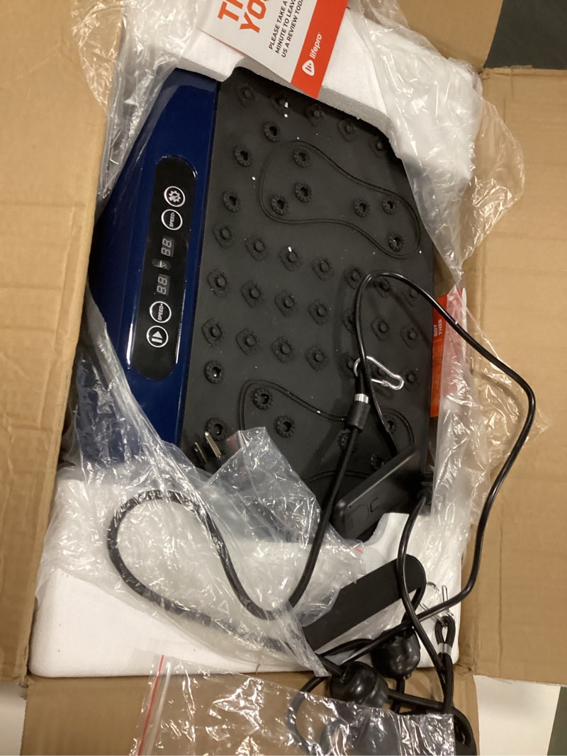 Condition photo showing Good Condition for Lifepro Vibration Plate Exercise Machine with Magnetic Acupoints - Full Body Vibration Platform for Beginners and Recovery - Ideal Lymphatic Drainage Massager for Muscle Toning and Overall Fitness Blue