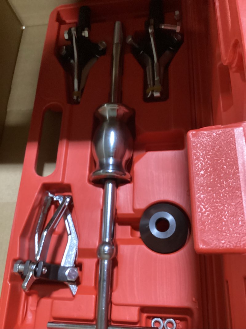 Condition photo showing Good Condition for 3 jaw gear bearing slide hammer puller set, universal internal & external gear pulley puller set for pulling out gears bearings
