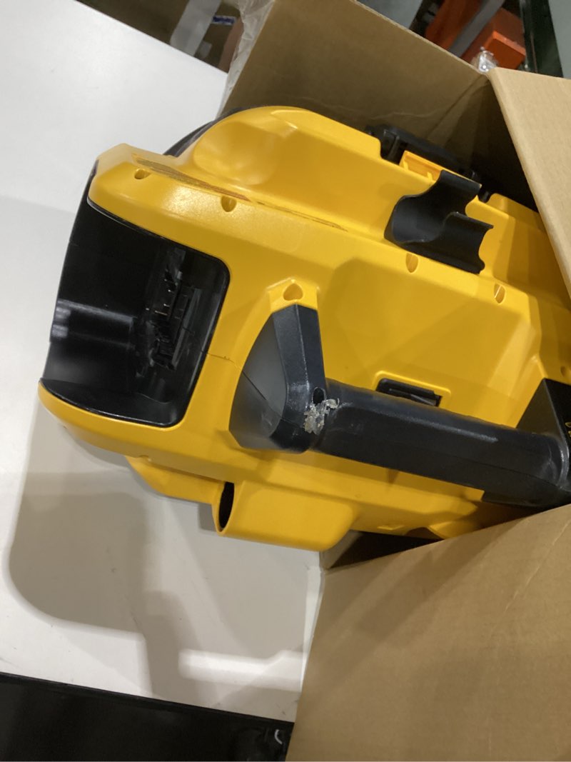 Condition photo showing As Is for dewalt 20v max cordless shop vac, wet dry vacuum cleaner, portable 2 gallon wet dry vac, strong suction shop vacuum with hepa filter, tool only (dcv580h), not tested, incomplete