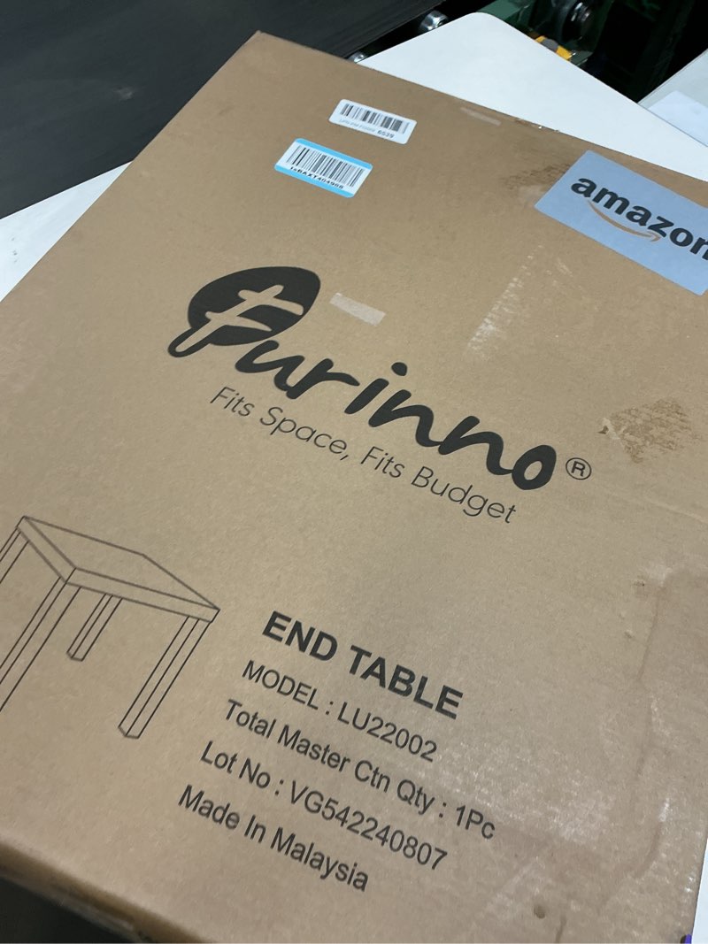 Condition photo showing Good Condition for Furinno Classic Square Parsons Side End Table, 1-Pack, White White Single