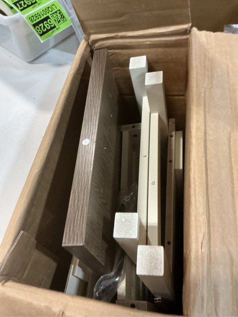 Condition photo showing As Is for ChooChoo Farmhouse Console Table, Entryway Table with Storage Shelf, Coffee Bar Cabinet, Narrow Buffet Sideboard for Kitchen, Hallway, Living Room, White