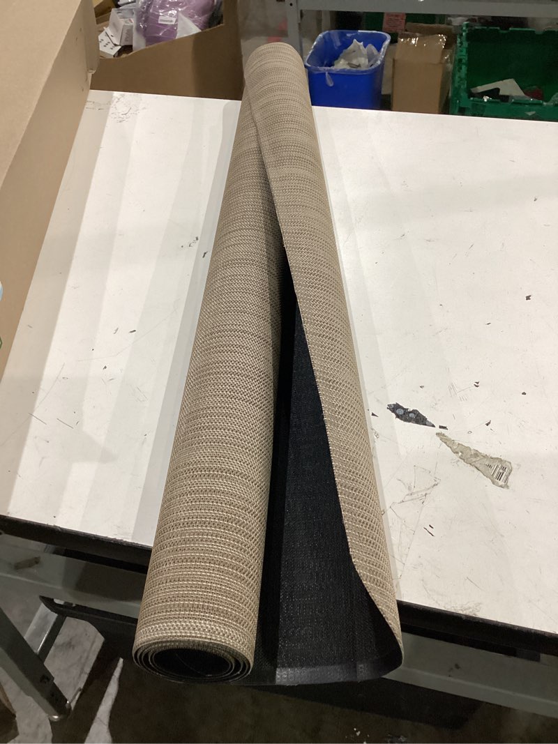 Condition photo showing As Is for chilewich ikat bone floor covering fabric