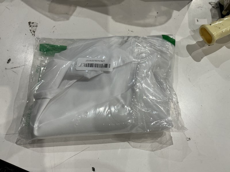 Condition photo showing As Is for short shower curtain liner 60 inch long, water resistant fabric bathroom curtain liners, solid white, hotel quality, machine washable, 72 x 60 inch white 72"w x 60"l (pack of 1)