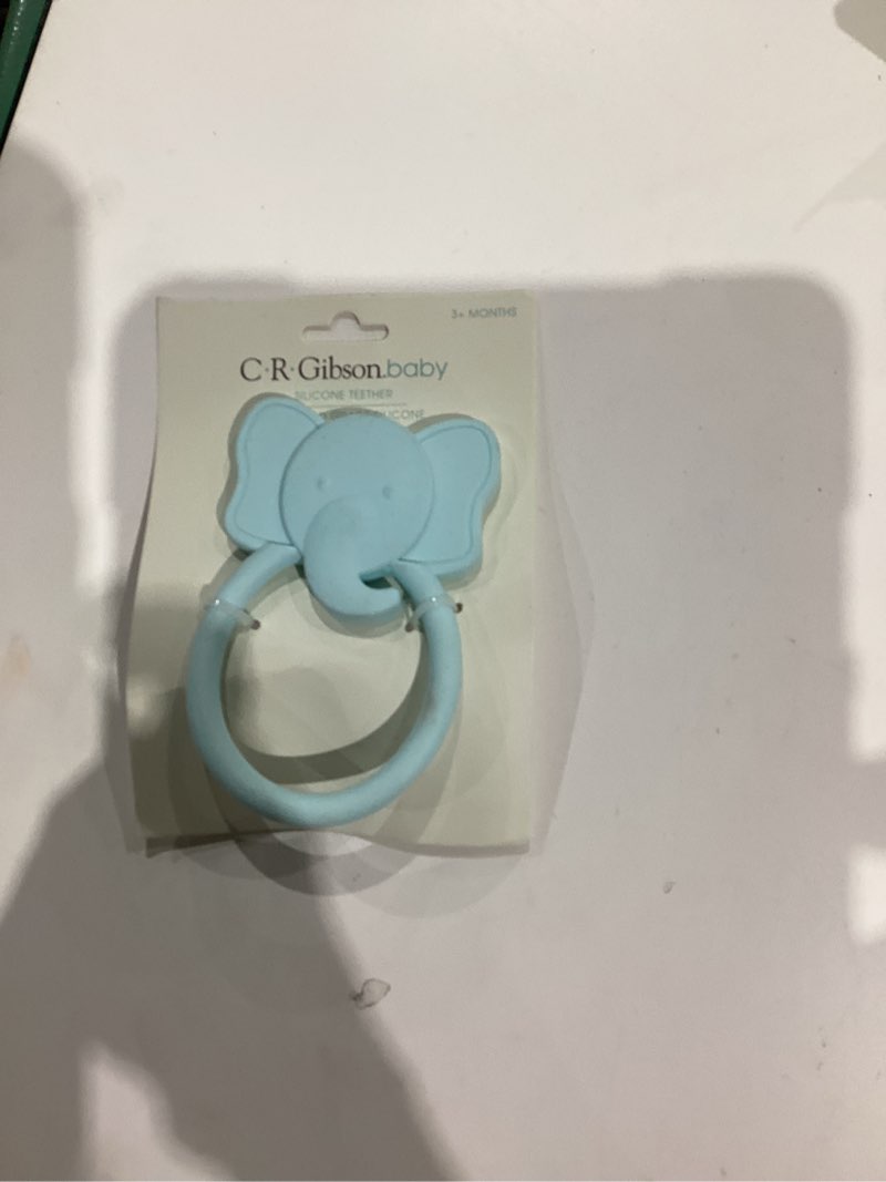 Condition photo showing Good Condition for C.R. Gibson 100% Food Grade Silicone Elephant Baby Teether for Infants, 2.75" x 4.25", Multicolor