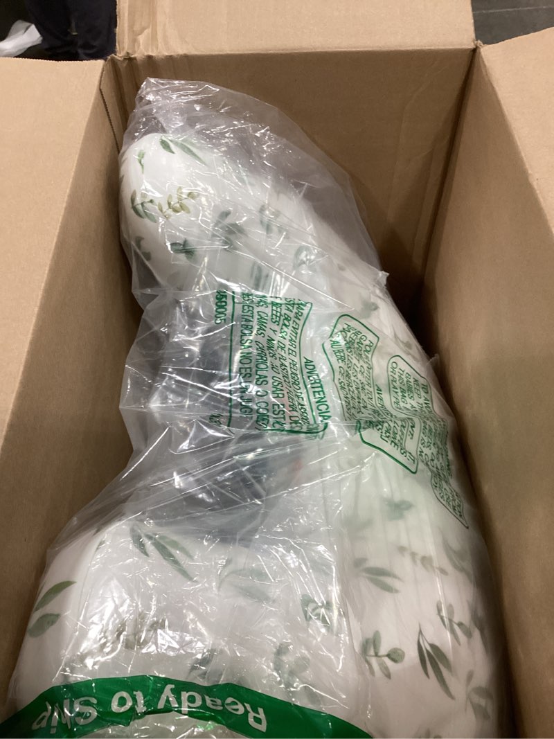 Condition photo showing As Is for boppy nursing pillow cover, organic green leaves, single cover, easy-on slipcover with gentle 100% organic cotton fabric for the redesigned nursing pillow new organic - green leaves