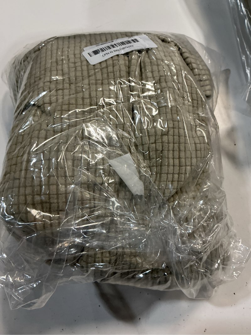 Condition photo showing Good Condition for armless futon cover stretch sofa bed slipcover protector elastic feature rich textured high spandex small checks jacquard fabric futon cover, machine washable, island fossi