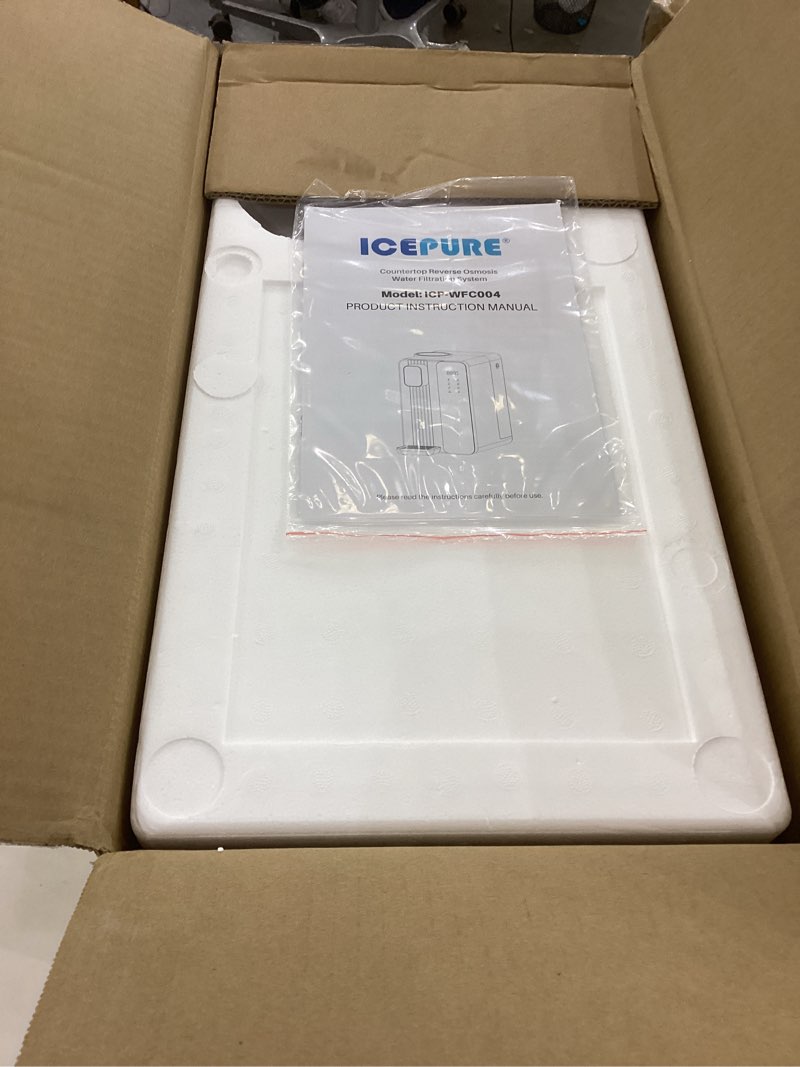 Condition photo showing New/Like New for ICEPURE ICP-WFC004 Countertop Reverse Osmosis System, Instant Hot Water Dispenser, 3-Stage RO Water Filter, 3:1 Pure to Drain, Water Purifier for Home, 4 Temperature Options, No Installation Required