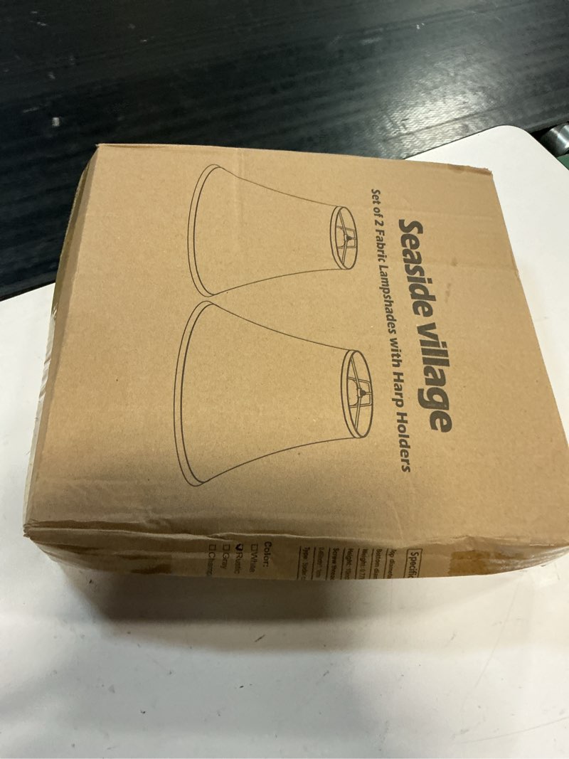 Condition photo showing New/Like New for rustic lampshades set of 2, bell lamp shades replacement 6"x13x10", medium faux leather lampshades for table lamps, floor lamps, hand crafted(spider fitter), harp holders included, assembly required