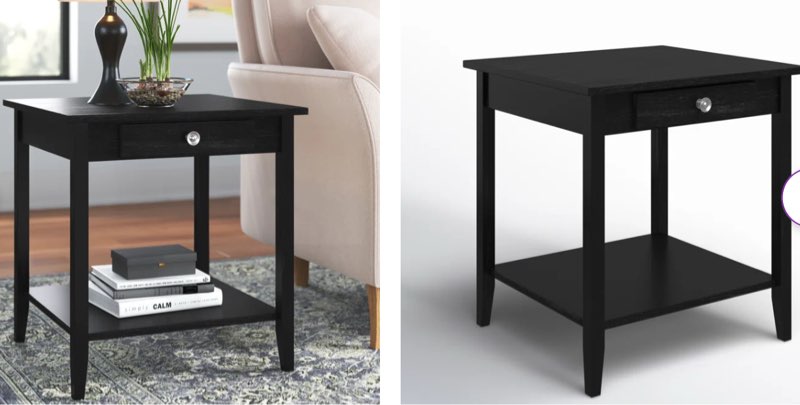 Aiydan Solid Wood End Table with Storage