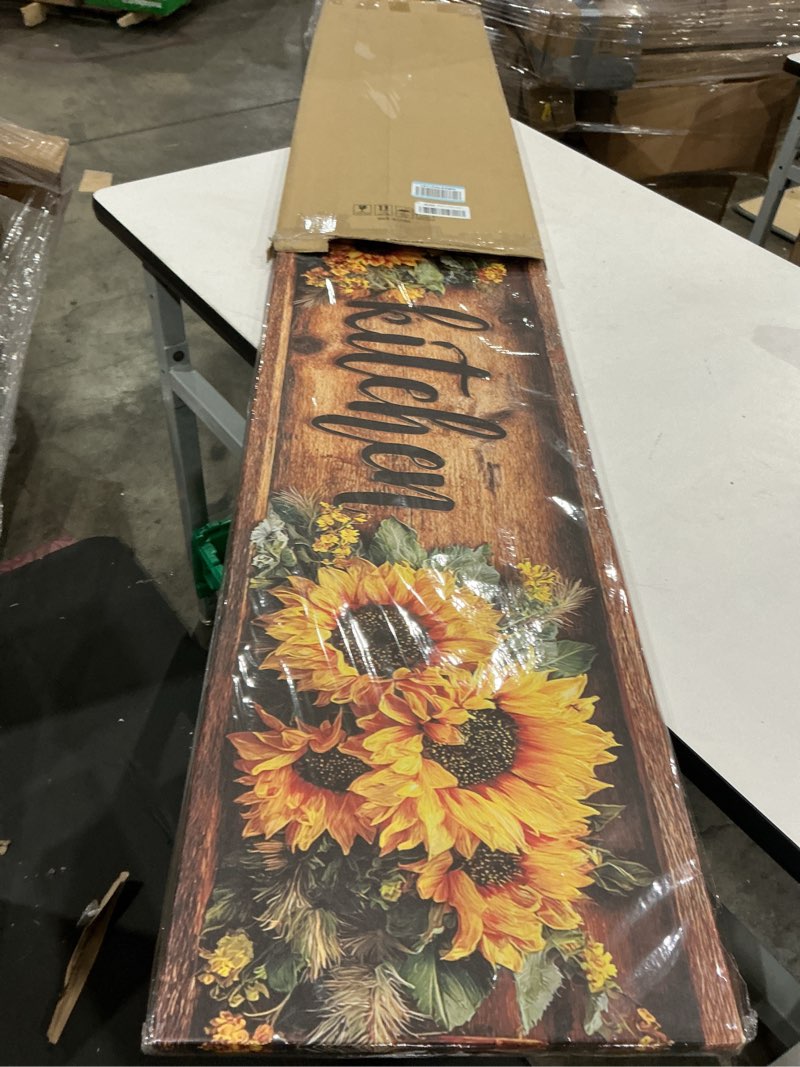 Condition photo showing New/Like New for large sunflower wall art kitchen wall decor rustic sunflower picture dinner room canvas prints farmhouse botanical floral painting vintage kitchen signs prints poster artwork home decoration 14x48" 48"l x 14"w sunflower kitchen