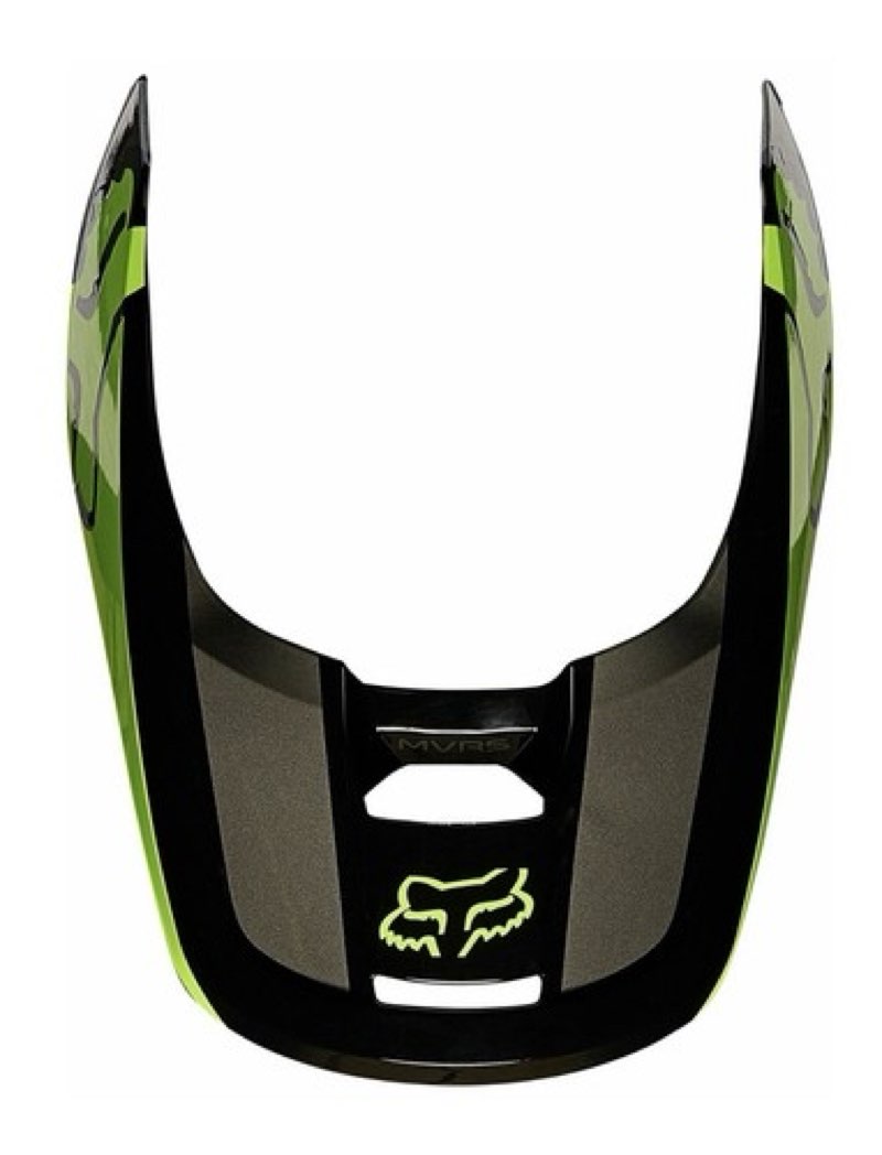 Fox Racing V1 Helmet Motocross Dirt Bike Visor, Black/Yellow Flow, Small/Medium