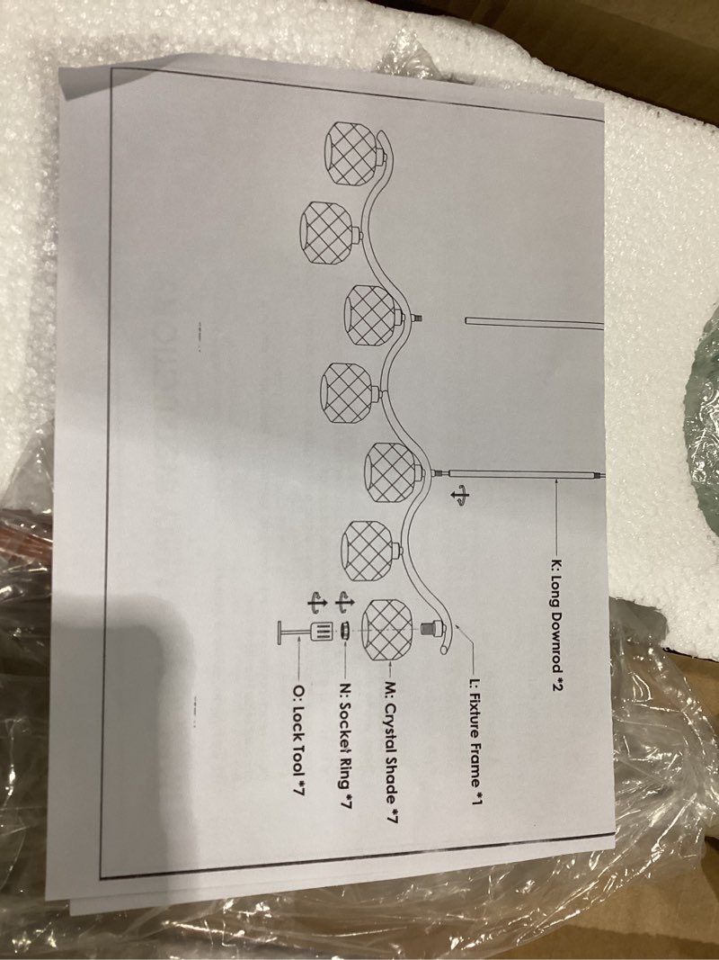 Condition photo showing New/Like New for Soilsiu modern chrystal pendant lamp