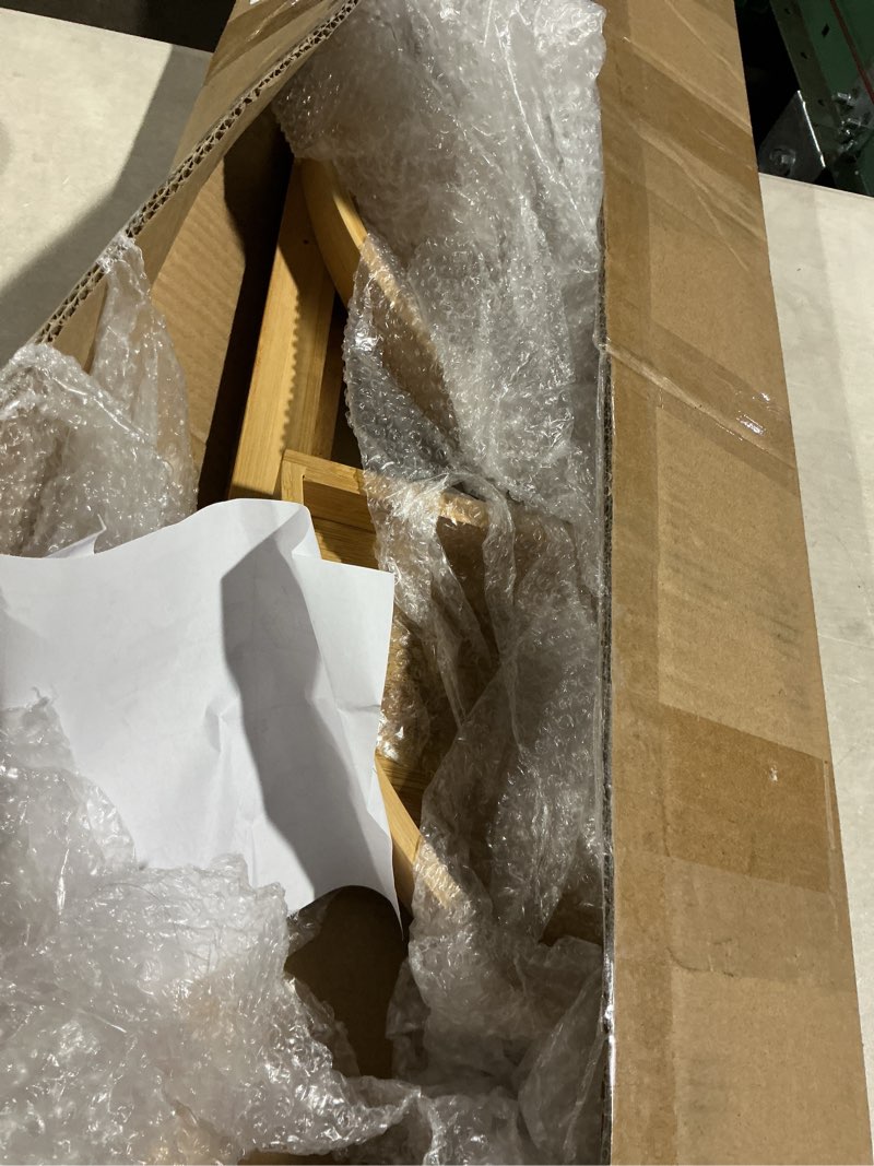 Condition photo showing As Is for Furinno Turn-N-Tube 4-Tier Corner Display Rack Multipurpose Shelving Unit, Columbia Walnut/