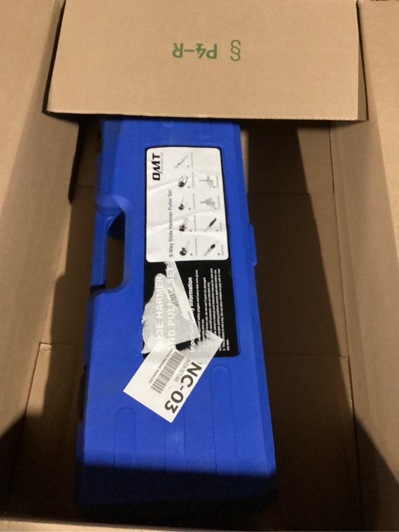 Condition photo showing Good Condition for Orion Motor Tech 9-Way Slide Hammer Puller Set, Front Wheel Hub Bearing Remover & Rear Wheel Axle Hub Dent Shaft Puller Tool Kit blue case