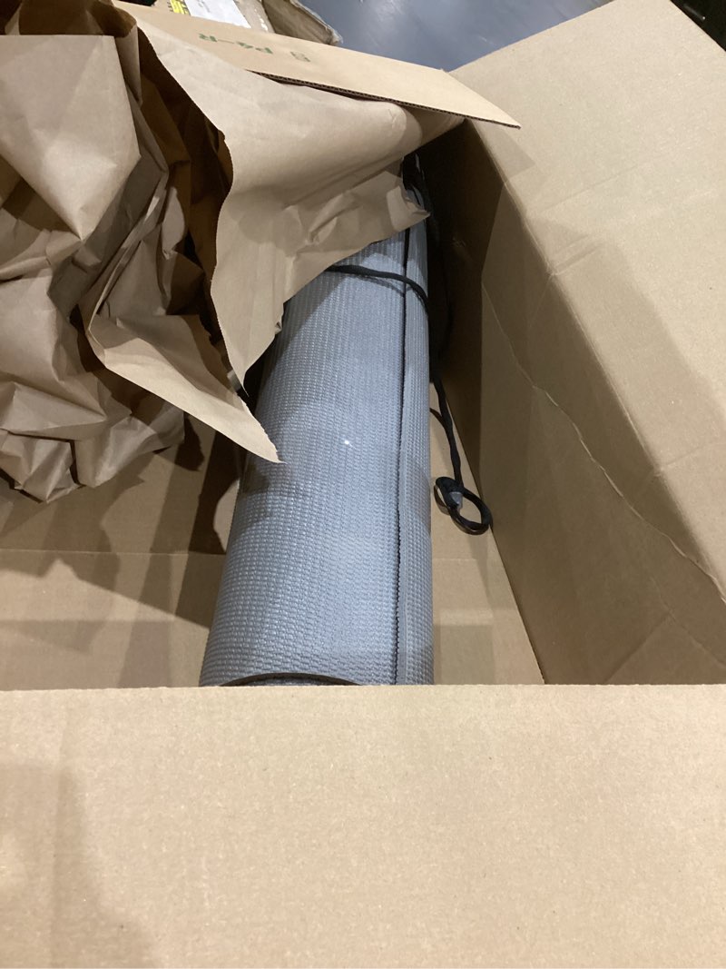 Condition photo showing Good Condition for Gaiam Essentials 1/4" Thin (6mm) Yoga & Pilates, Fitness & Exercise Mat with Easy-Cinch Carrier Strap Cusion Support For Fitness and Gym Workouts Grey 1/4" (6MM)