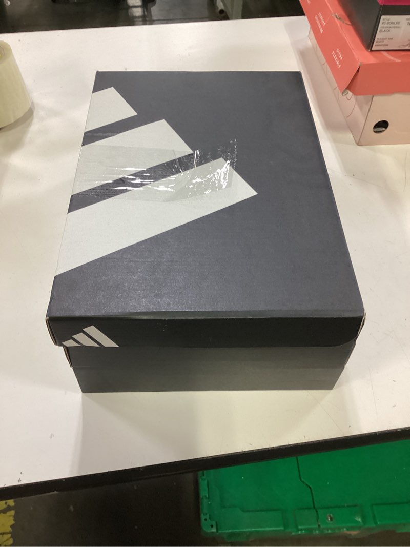Condition photo showing New/Like New for adidas men's lightblaze sneaker 4 white/black/better scarlet